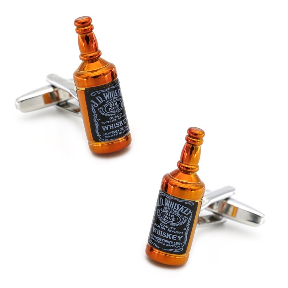 Unique Jack Daniels Whiskey Bottle Cufflinks - Picture 1 of 16